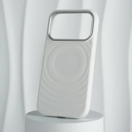 Cream Wave Silicone Magnetic Phone Case