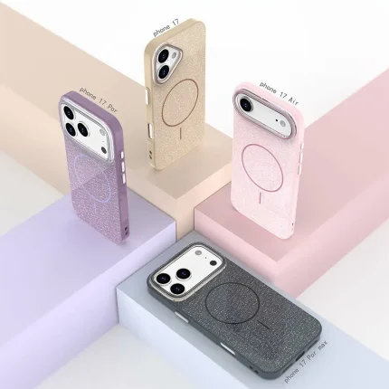 Glittery Fine Ring Magnetic Phone Case