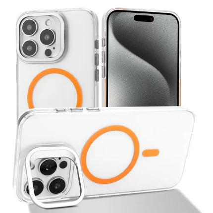 2.0 Color Magsafe Clear Case With Camera Holder Be Suitable For iPhone 13 14 15 Pro Max Phone Case