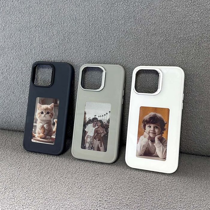 Showing three colors of smart nfc phone case​