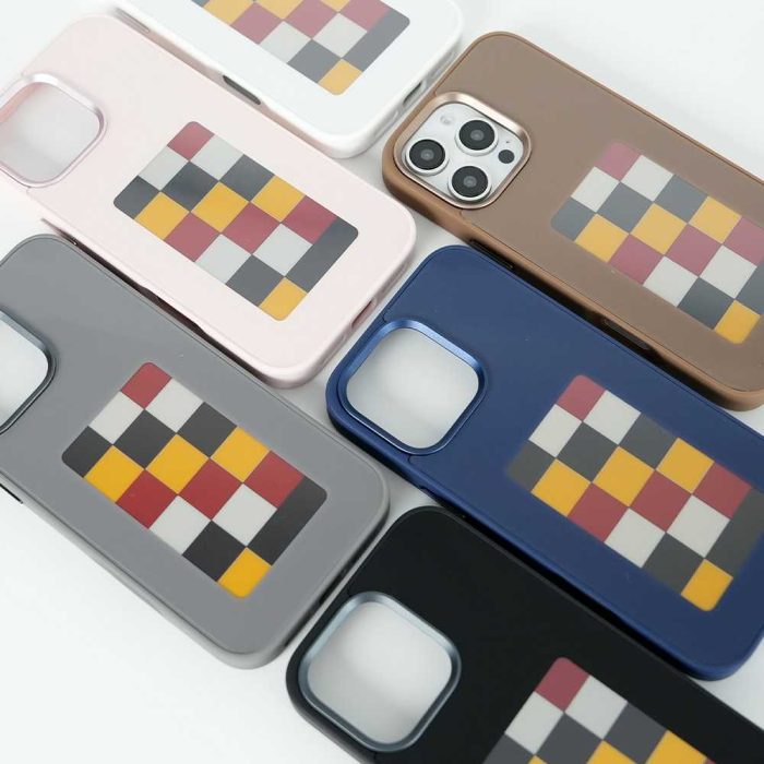 Color swatches for E ink NFC phone cases