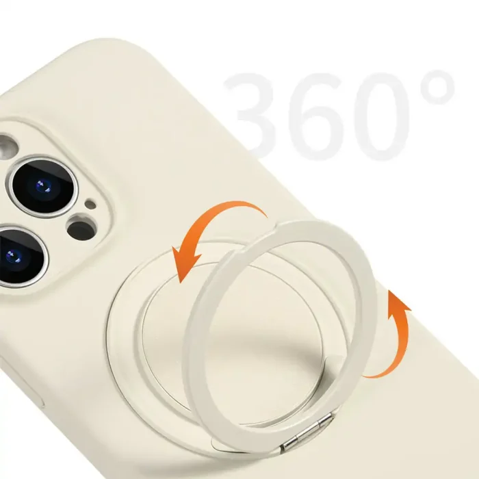 Mobile phone case holder with 360 degree ring on back