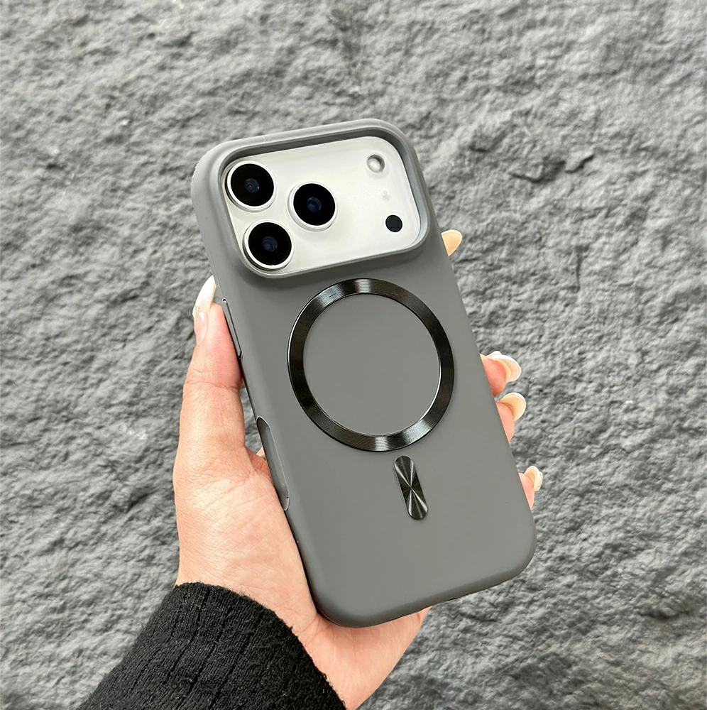 CD pattern magnetic ring silicone phone case (6)