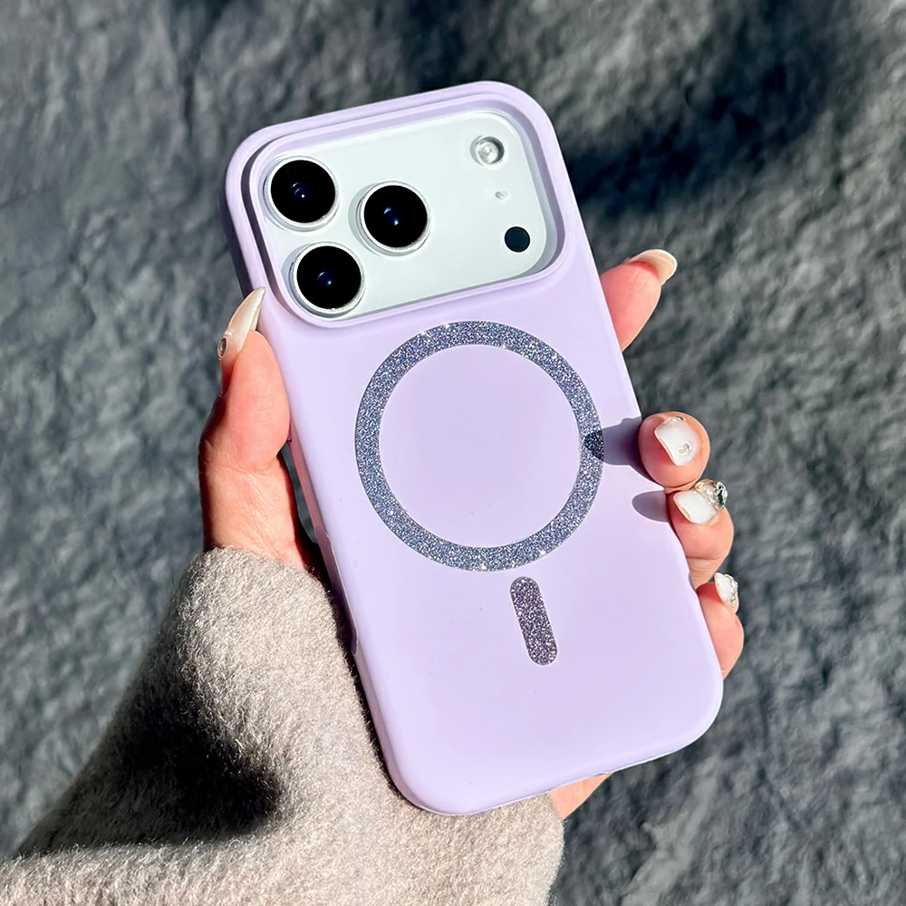 Glitter magnetic silicone phone case (4)