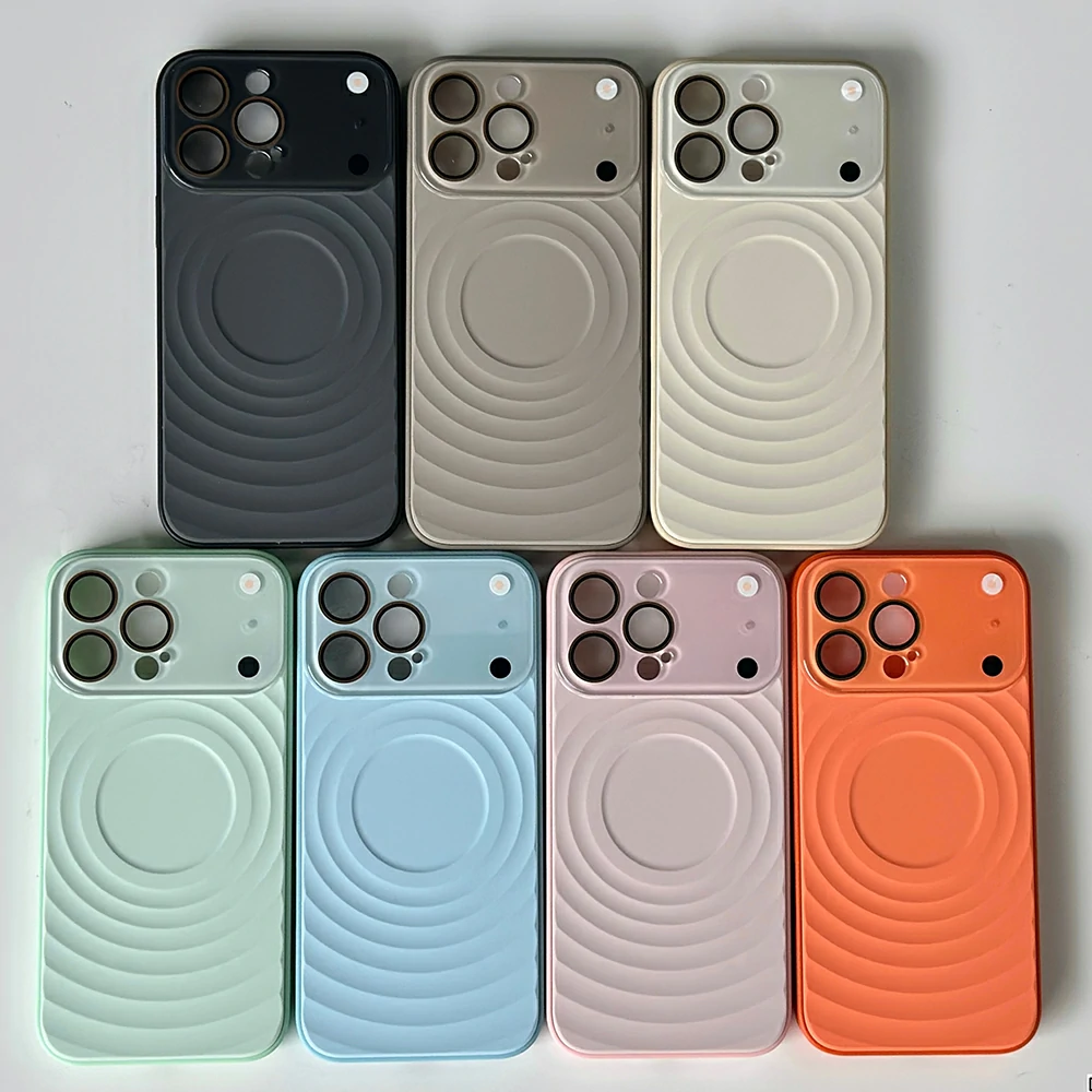 Large window ripple pattern silicone phone case (6)